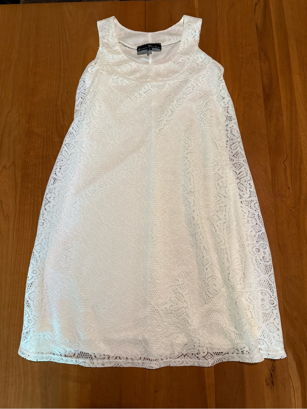 Ellen Parker White Lace Mini Dress